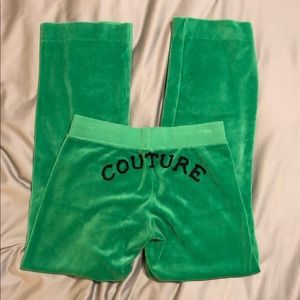 Juicy Couture Green Sweatpants “Couture” on Back